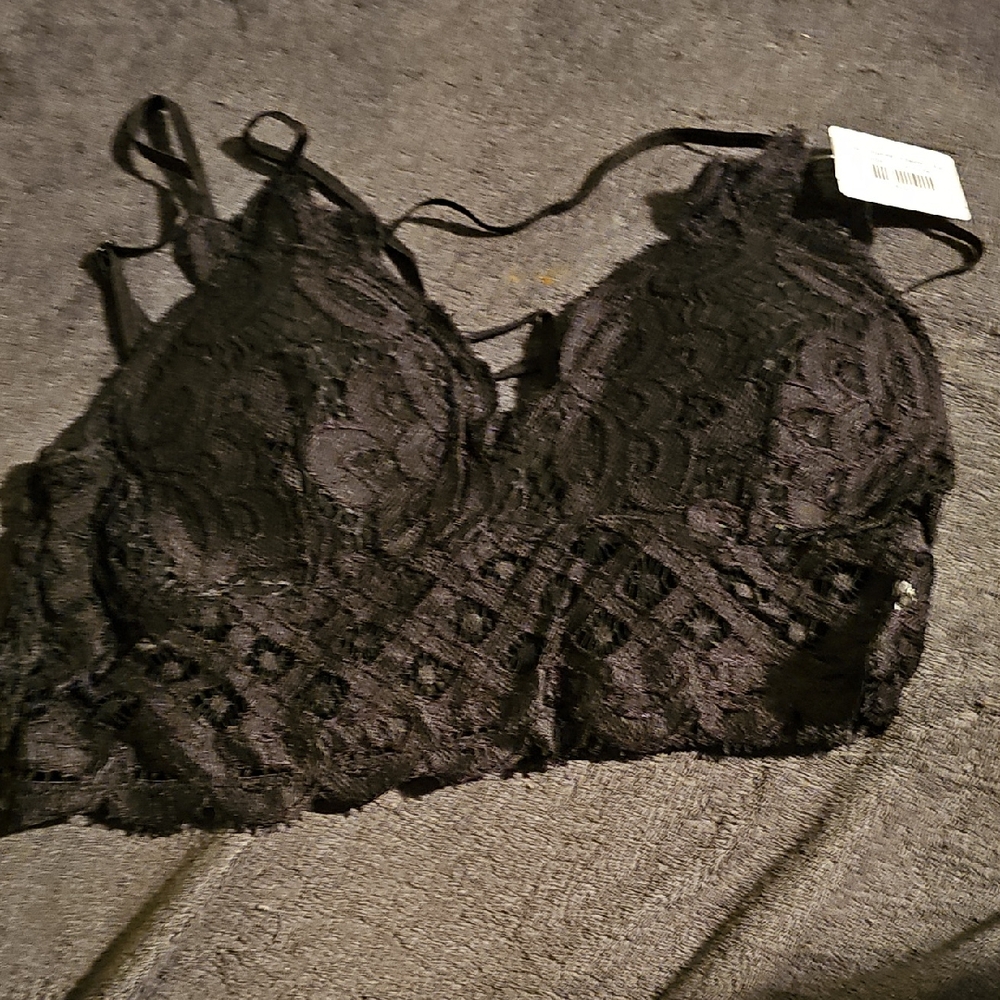 Anemone Black Lace Bralette